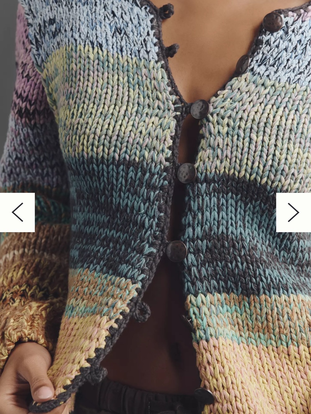 Anthropologie Pilcro keyhole multi-color cardigan sweater size XS NWT - Picture 3 of 10